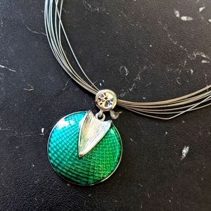 Vintage Early 2000s Y2K Wire Fashion Necklace